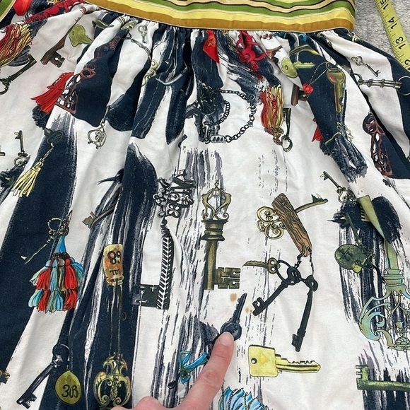 Diane Von Furstenberg Caran Keys Fit Flare Dress Ribbon Accent Sweetheart Sz 8 - Picture 13 of 16